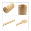 5 Piece Bamboo Kitchen Utensil Set With Holder | https://www.bestnamebadges.com