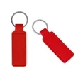 Debossed Custom Rectangular Pu Leather Keychain | https://www.bestnamebadges.com