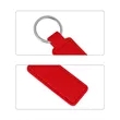 Debossed Custom Rectangular Pu Leather Keychain | https://www.bestnamebadges.com