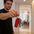 Debossed Custom Rectangular Pu Leather Keychain | https://www.bestnamebadges.com