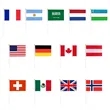 8.3"x5.5" Full Color Polyester Small Stick Flag | https://www.bestnamebadges.com