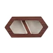 2 Slots Wooden Ring Box For Wedding W/ Clear Window | https://www.bestnamebadges.com