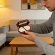 2 Slots Wooden Ring Box For Wedding W/ Clear Window | https://www.bestnamebadges.com