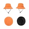Reversible Wide Brim Bucket Hat W/ Chin Strap | https://www.bestnamebadges.com