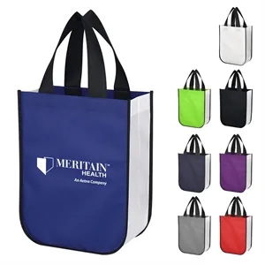 Lola Laminated Non-Woven Shopper Tote Bag | https://www.bestnamebadges.com