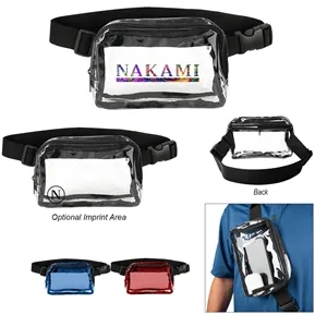 Anywhere Clear Belt Bag | https://www.bestnamebadges.com