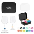 Silicone Wine Glass Markers In Recycled Case | https://www.bestnamebadges.com