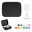Silicone Wine Glass Markers In Recycled Case | https://www.bestnamebadges.com