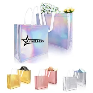 Waterproof Reusable Iridescent Gift Tote Bags