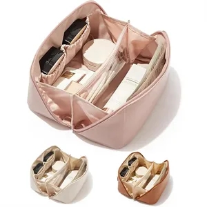 Travel PU Leather Makeup Large Capacity Cosmetic Bag