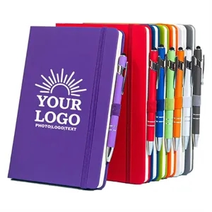 Personalized Journal Leather Notebook With Metal Pen