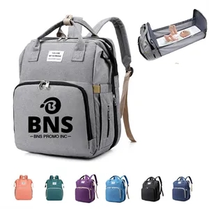 Diaper Backpack with Changing Station and Stroller Straps