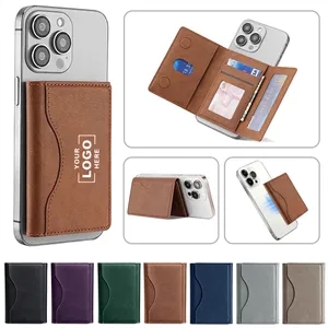 3 in 1 Tri-Fold Magnetic Wallet with Card Holder and Stand