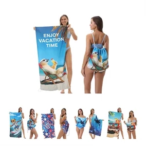 2 in1 Foldable Beach Towel & Storage Bag