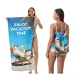 2 in1 Foldable Beach Towel & Storage Bag | https://www.bestnamebadges.com