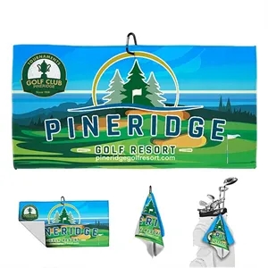 RADIANT Center-Clip Style Golf Towel 24" W X 12" H