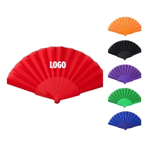 Folding Hand Fan W/Plastic Handle