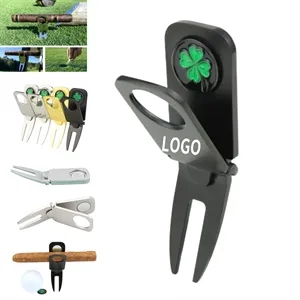 Artisan Zinc Alloy Divot Tool with Cigar Rest & Marker