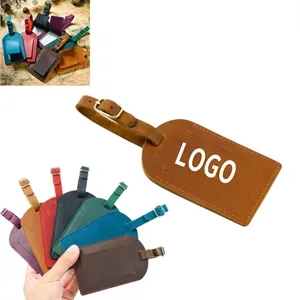 Vintage Explorer's Luggage Tag in Genuine Leather