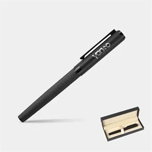 TiTUS® Dimond Pattern Gun metal Rollerball Pen Gift Box