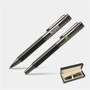 TiTUS® Carbon Fiber Ballpoint & Rollerball Duo Gift Box