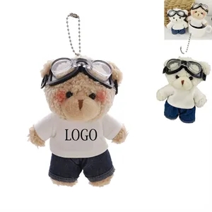 Aviator Plush Bear Pendant