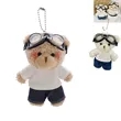 Aviator Plush Bear Pendant | https://www.bestnamebadges.com