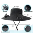 Solar Fan Sun Hat for Fishing | https://www.bestnamebadges.com