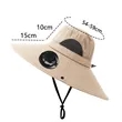 Solar Fan Sun Hat for Fishing | https://www.bestnamebadges.com