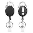 Oval Retractable Badge Reel W/ Belt Clip&Key Ring | https://www.bestnamebadges.com