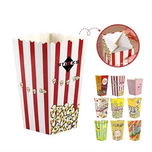 32Oz Disposable Paper Popcorn Boxes For Movie Night