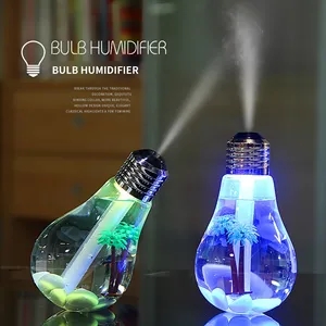 Bulb Humidifier with LED Light for Desk