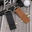 Portable Leather Golf Tee Holder Pouch With Keychain | https://www.bestnamebadges.com