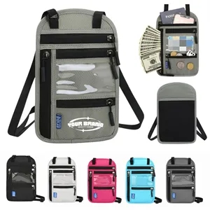 RFID Travel Neck Wallet Passport Holder Organizer