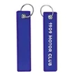Double Sided Embroidered Keychain Key Tag | https://www.bestnamebadges.com