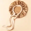 Satin Sleep Bonnet with Long Ribbon for Hair Protection | https://www.bestnamebadges.com