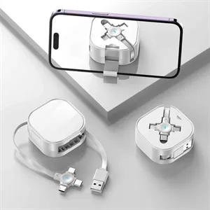 ASCOT Self-spooling USB charging cable for iPhone and Androi | https://www.bestnamebadges.com
