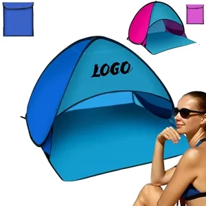 UV Pop Up Beach Tent Sun Shelter with Phone Stand