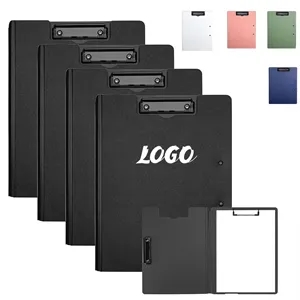 A4 Plastic Document Holder with Double Clips for A4 Paper