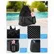 Mesh Drawstring Swimming Backpack | https://www.bestnamebadges.com