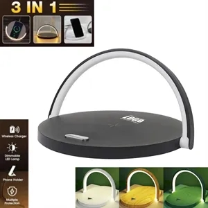 3-in-1 Touch Bedside Lamp with Wireless Charger