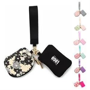 Mini Zip Around Keychain Wristlet Wallet