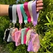 Mini Zip Around Keychain Wristlet Wallet | https://www.bestnamebadges.com