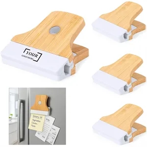 Eco-Friendly Bamboo Magnetic Bag Clip