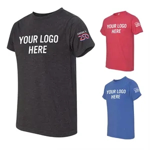 America250™ USA Made 50/50 Fine Jersey Crew T Shirt
