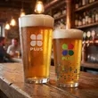 Chelsea Pub Glass - Deep Etch | https://www.bestnamebadges.com