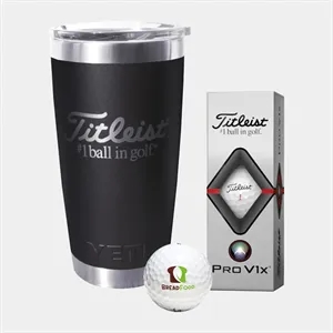 Titleist 3-Ball Pro V1x Golf Ball YETI 20oz Tumbler Gift Set