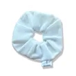 Velvet Scrunchie with Label and Embroidery | https://www.bestnamebadges.com