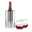 Catania Wine Cooler & Tucson Gold Rim Stemless Wine | https://www.bestnamebadges.com