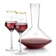 Tucson Carafe & Wine Set - Gold Rim | https://www.bestnamebadges.com